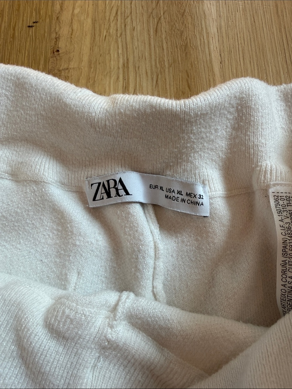 Zara Cream Knit Drawstring Joggers - Picture 4 of 4